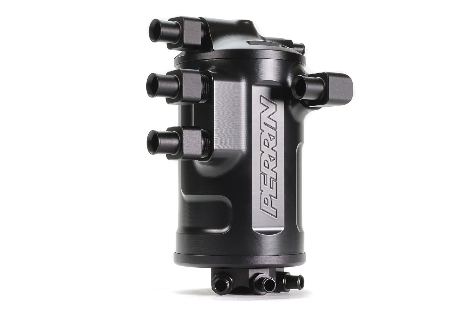 PERRIN Air Oil Separator black anodized aluminum for 2002-2021 Subaru WRX and STI.