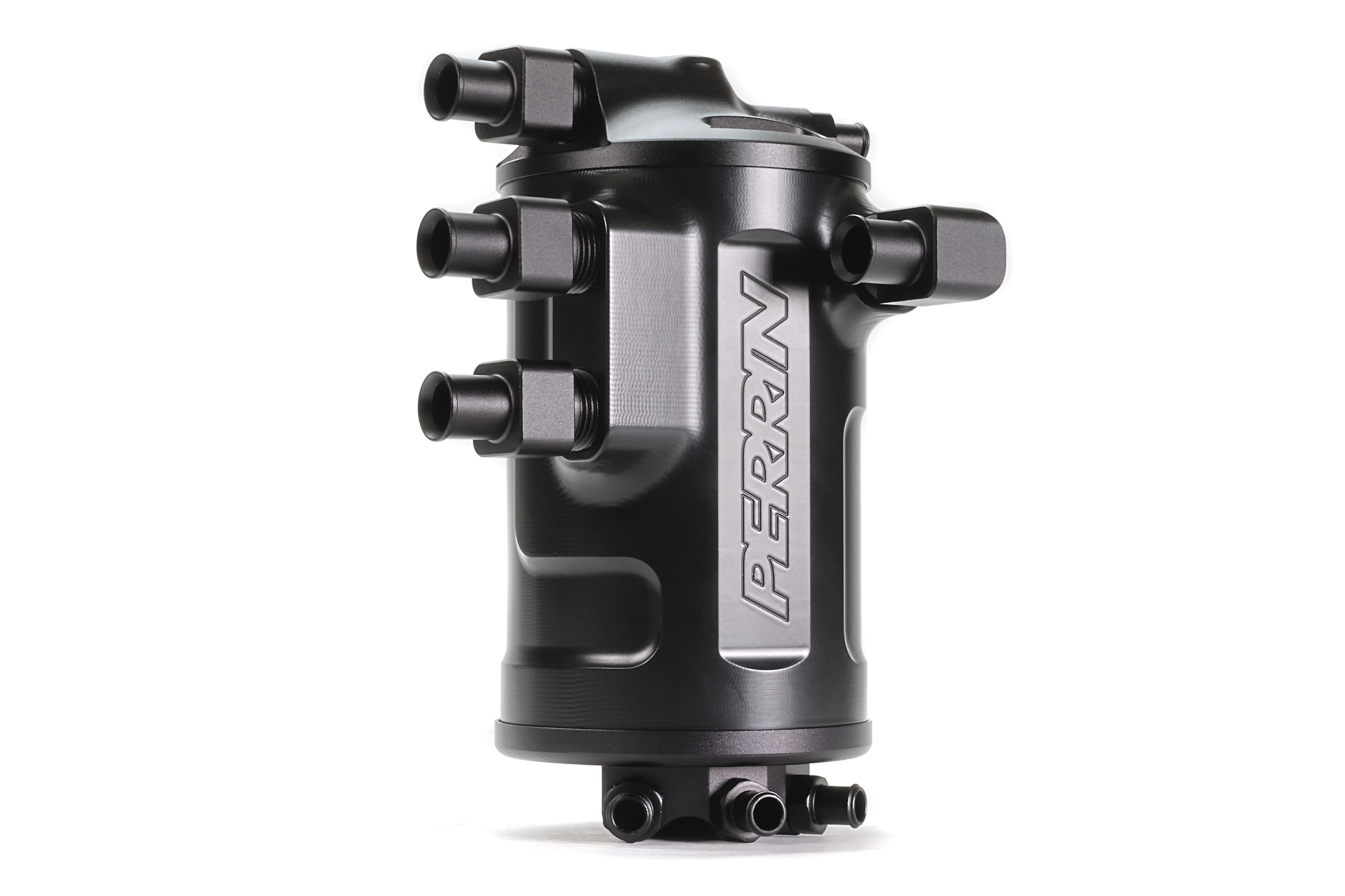 PERRIN Air Oil Separator black anodized aluminum for 2002-2021 Subaru WRX and STI.