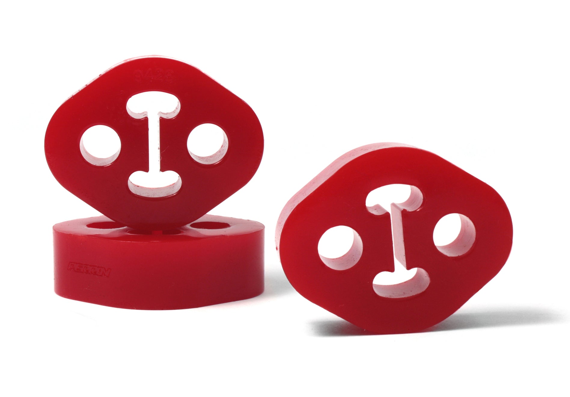 Durable red exhaust hangers designed for 2014-2025 Subaru Forester, enhancing performance and stability.