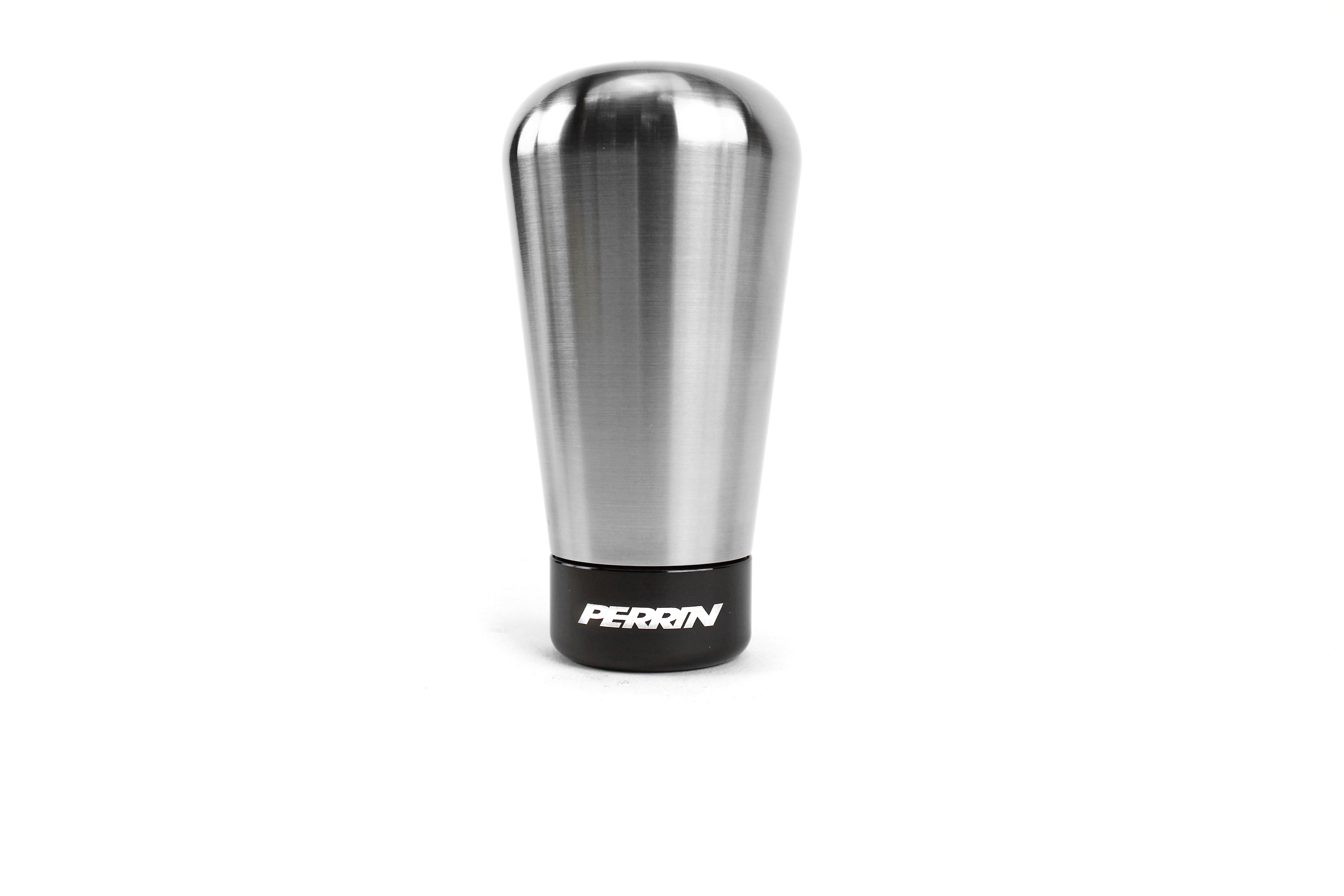Perrin shift knob for 2015-2025 Subaru WRX, Forester, Outback, Legacy, and Crosstrek, featuring a sleek aluminum design.