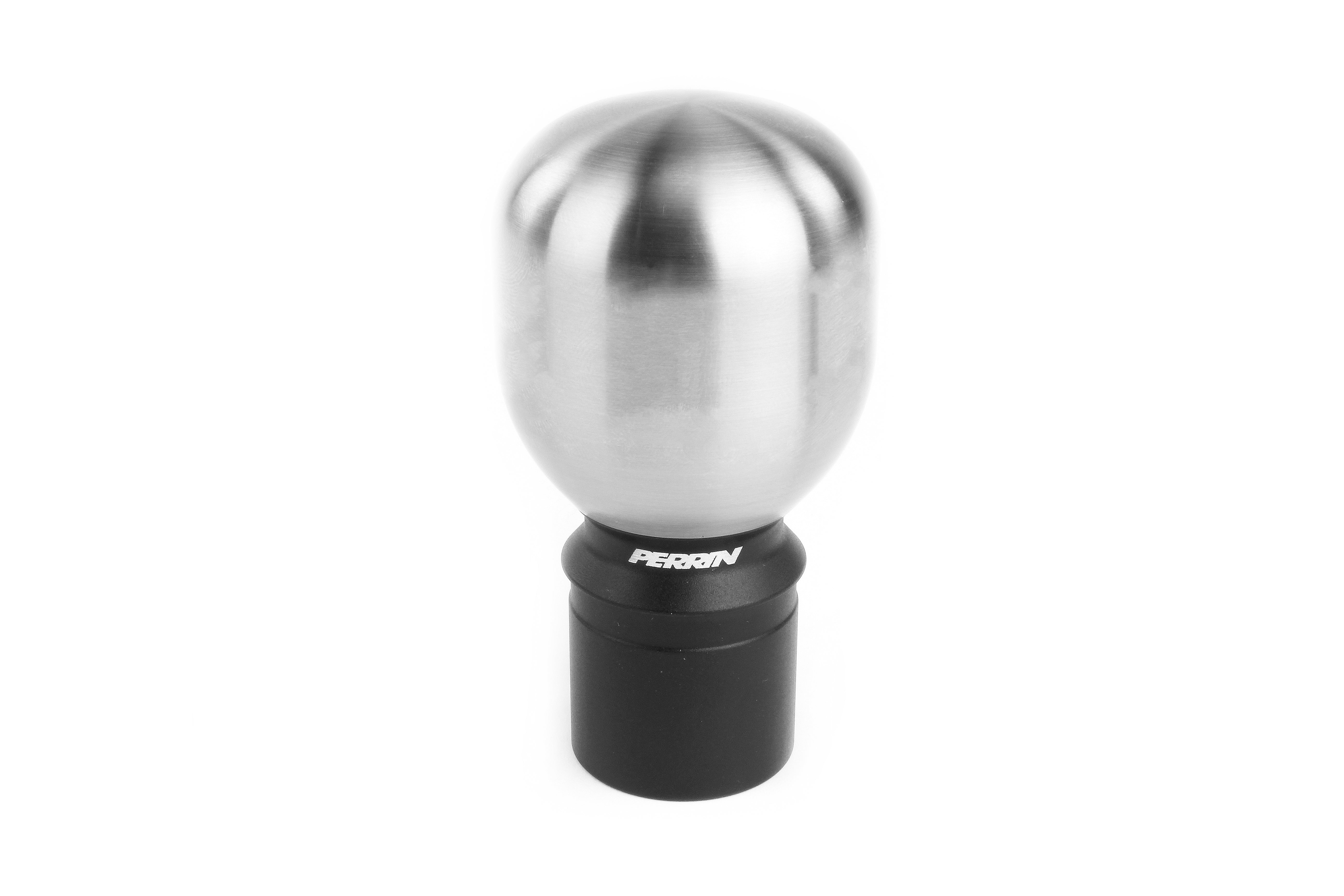 Perrin shift knob for CVT 2022-2025 WRX, Legacy, Outback, XT, Wilderness with a sleek silver design and black base.