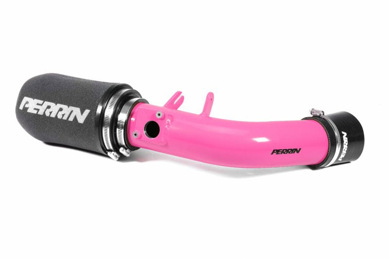 CARB approved cold air intake for 2008-2014 WRX and 2008-2015 STI featuring a pink intake tube and filter.