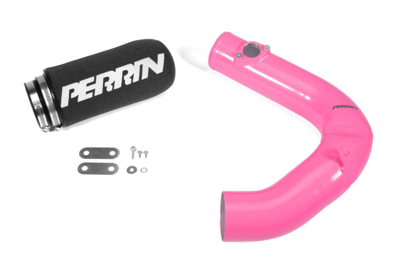 Cold air intake system for 2022-2025 BRZ/GR86, featuring a pink intake pipe and a black filter with Perrin branding.