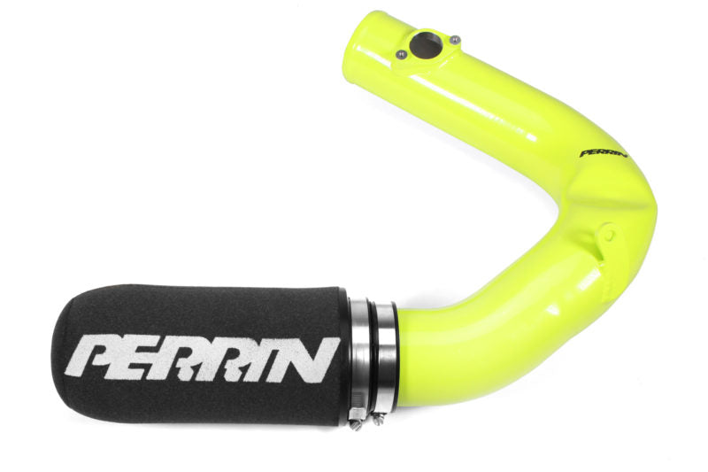 Bright yellow cold air intake for 2022-2025 BRZ/GR86, featuring a black foam filter and Perrin branding.