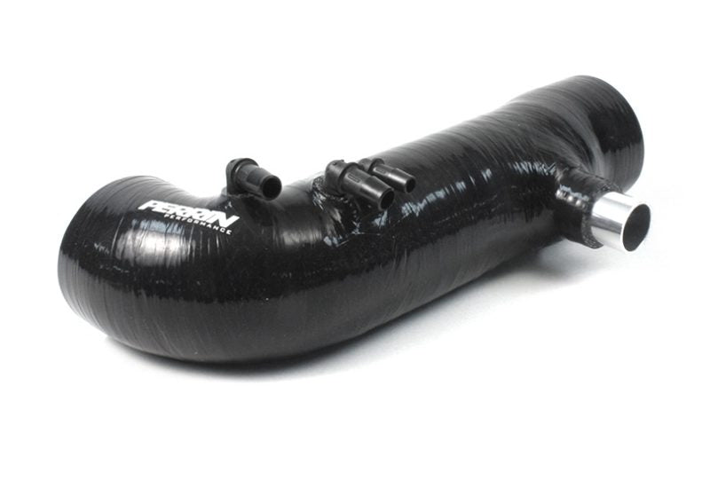3.0-inch turbo inlet hose for WRX/STI, featuring a smooth black finish and multiple connection points for enhanced airflow.