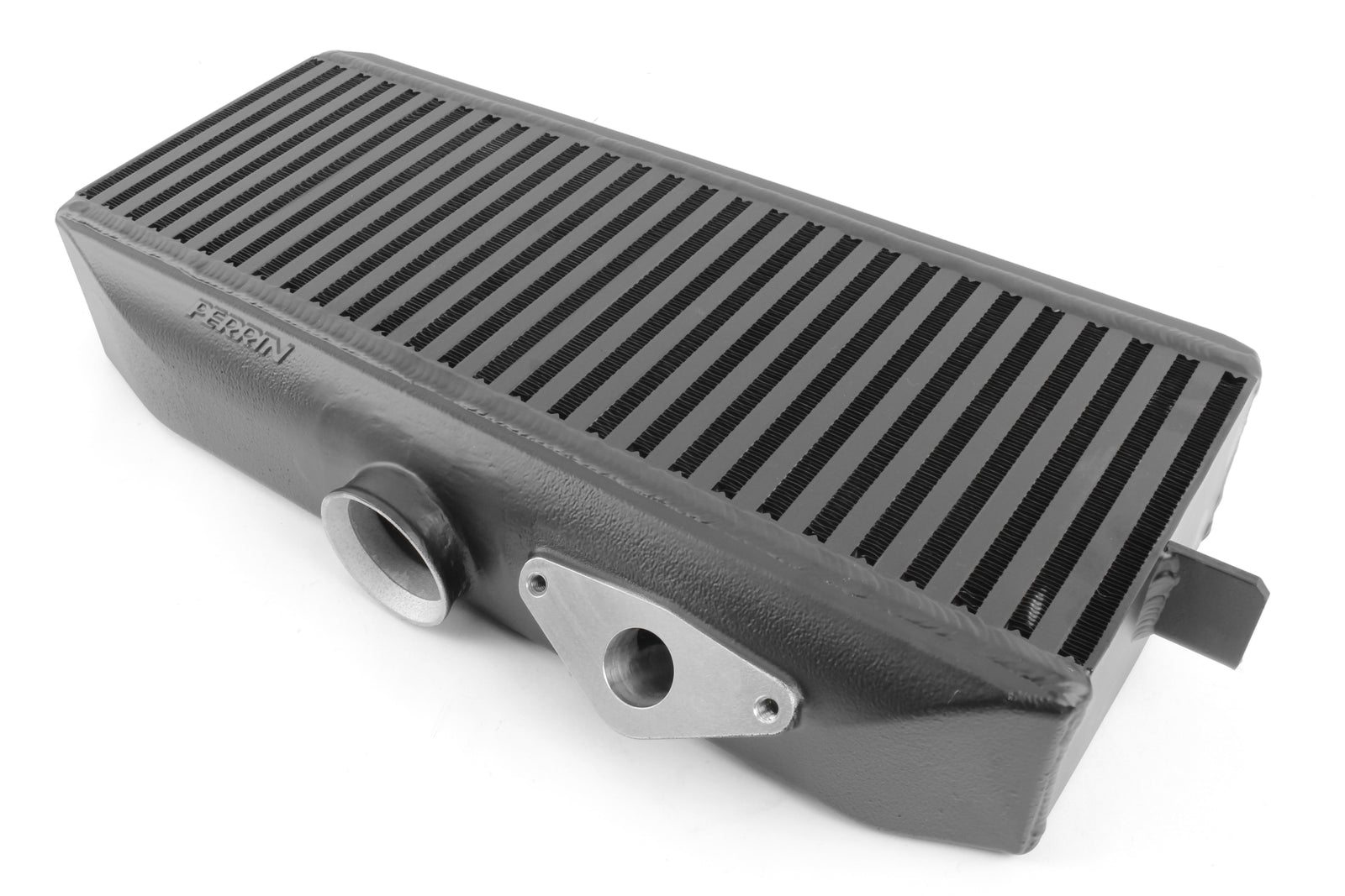 Top mount intercooler designed for 2008-2021 Subaru STI, enhancing engine performance and cooling efficiency.