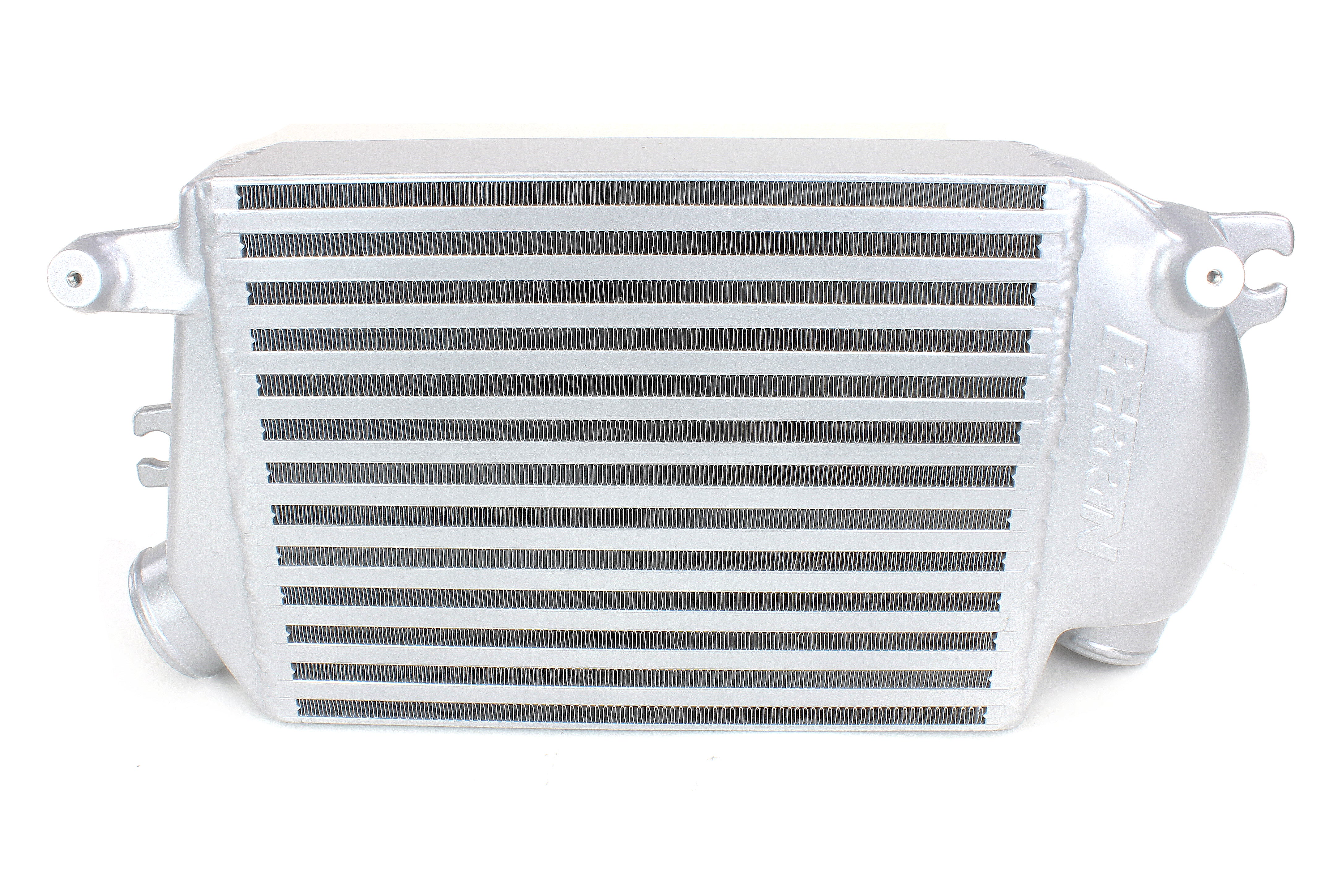 Top mount intercooler designed for 2015-2021 WRX and Forester XT, featuring a sleek aluminum finish and efficient airflow design.