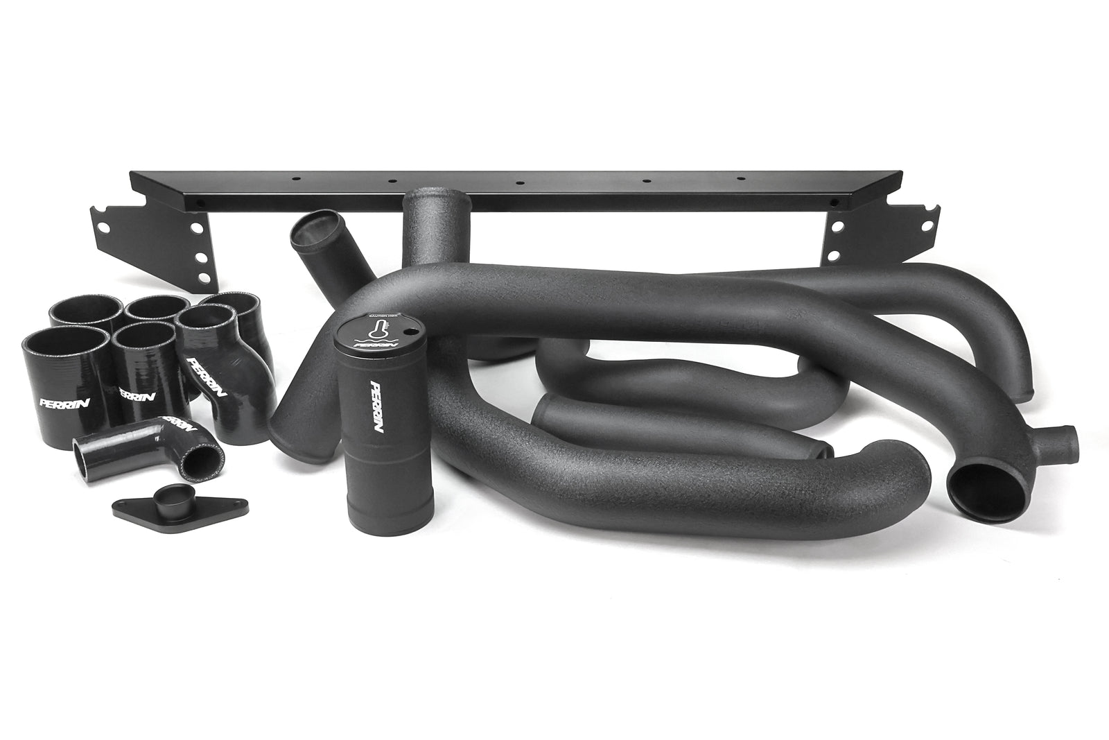 PERRIN Front Mount Intercooler Kit with black piping for 2002-2007 Subaru WRX/STI.