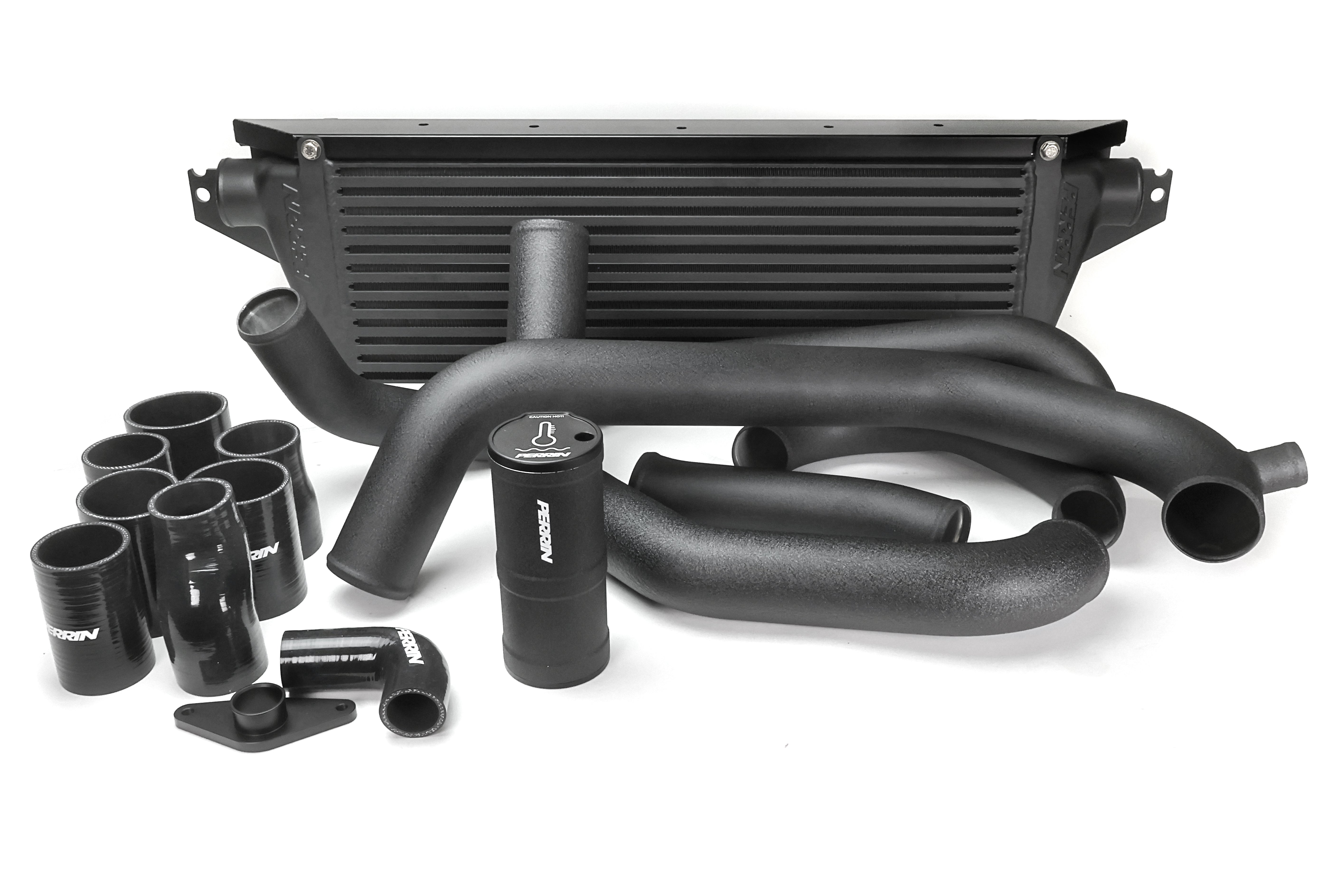 PERRIN Front Mount Intercooler Kit with black core and black piping for 2002-2007 Subaru WRX/STI.