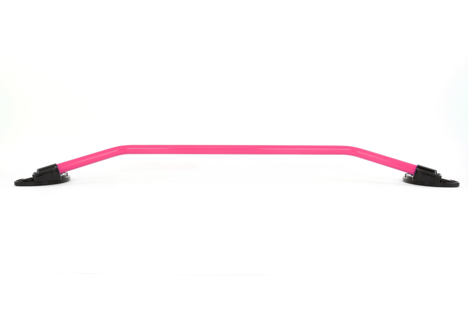 Front strut brace in vibrant pink for 2008-2021 Subaru WRX, STI, Forester, Legacy, Outback, Crosstrek, and Impreza.
