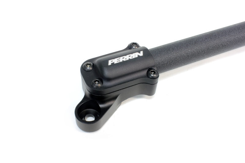 Perrin strut brace for BRZ/FR-S/86/GR86, featuring a sleek black design and durable construction for enhanced stability.