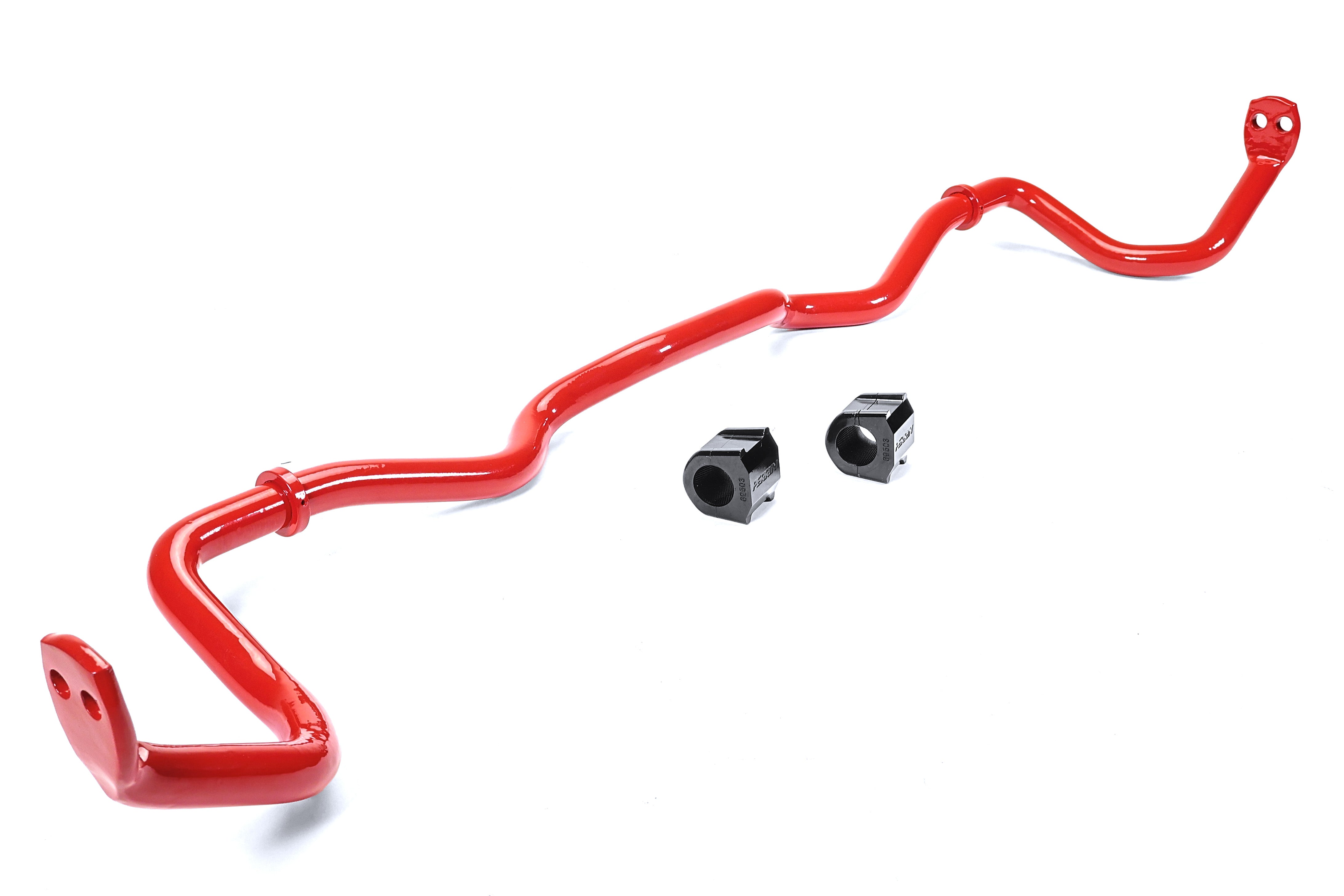 Front sway bar for 2022-2025 WRX, featuring a durable red finish and included mounting bushings for enhanced performance.