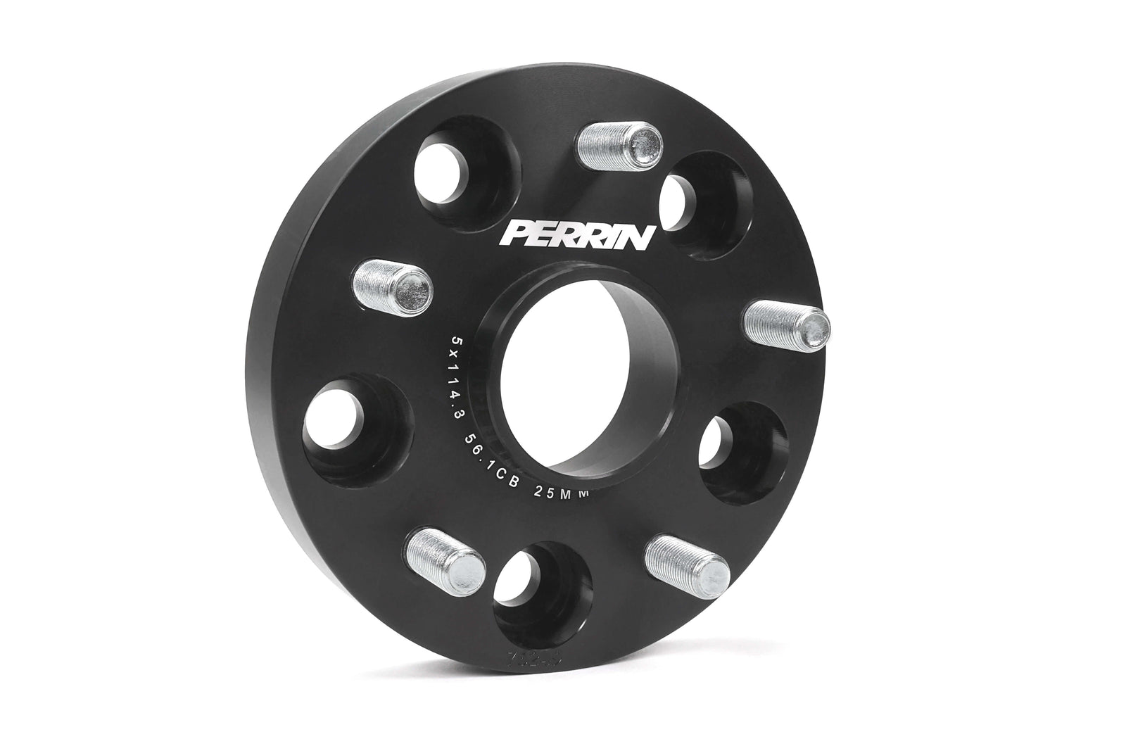 Perrin 25mm wheel spacers designed for 2015-2025 Subaru WRX, STI, Forester, Outback, Legacy, Impreza, and Crosstrek.