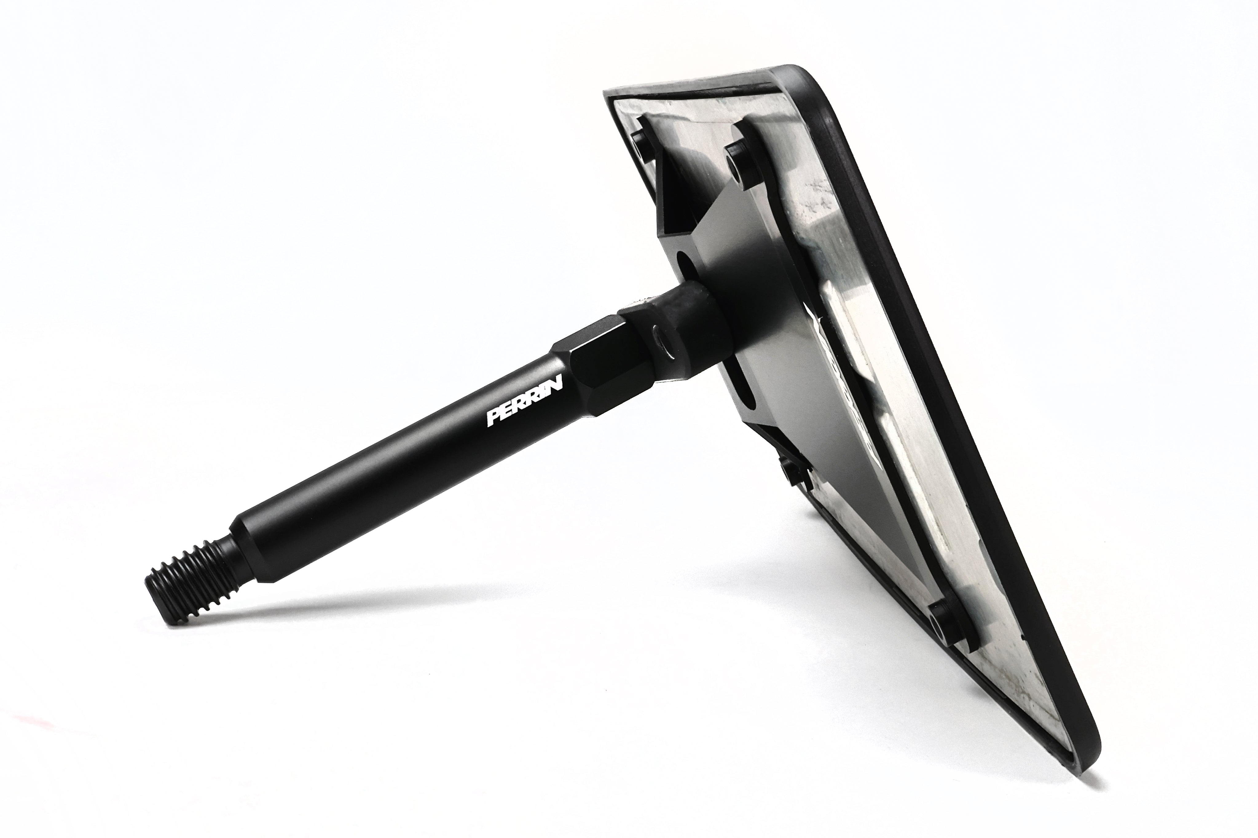 PERRIN License Plate Relocation for GR Corolla installed view showing improved airflow to intercooler.