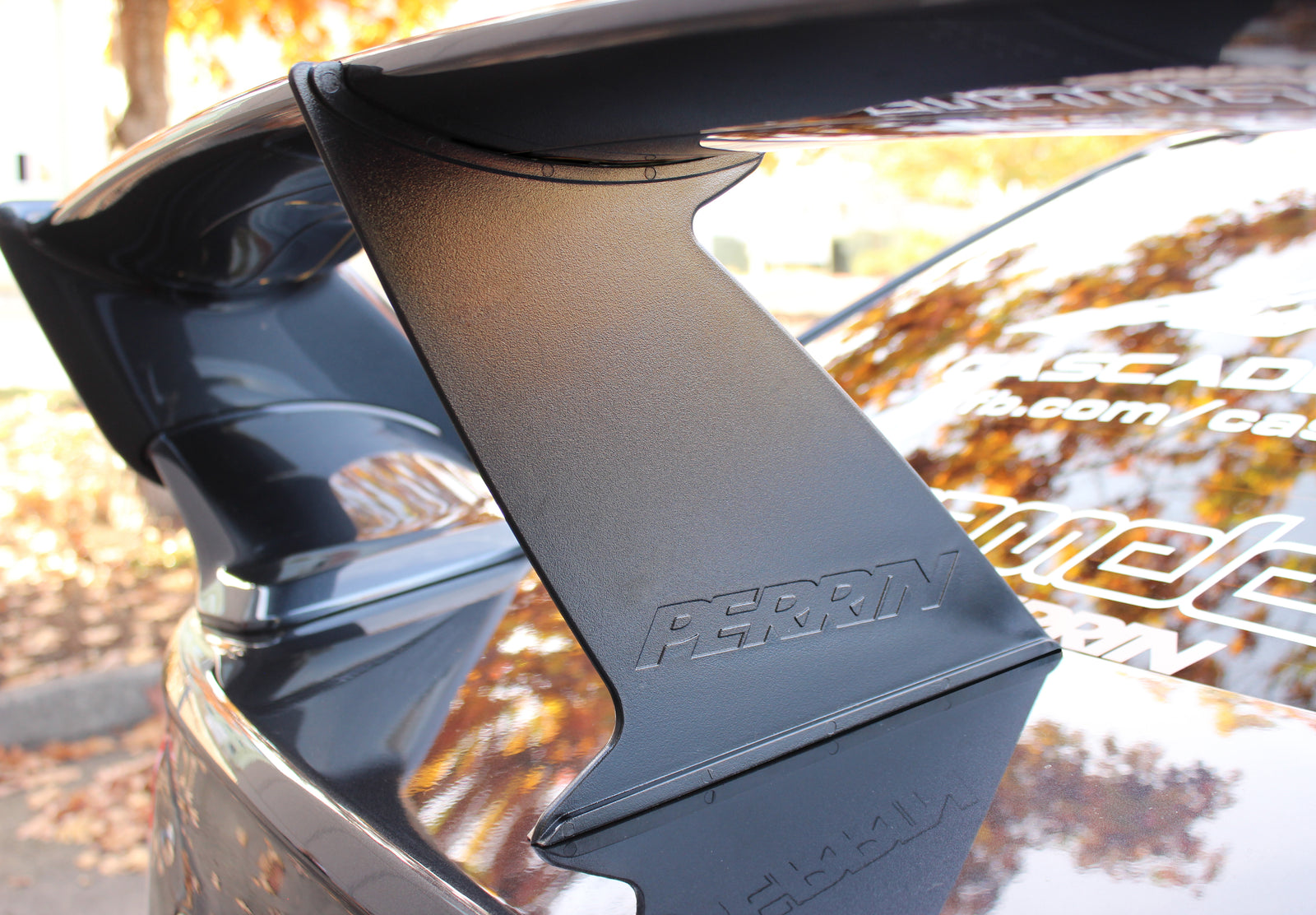 Wing stabilizer for 2015-2021 STI Sedan, enhancing aerodynamics and stability for performance driving.