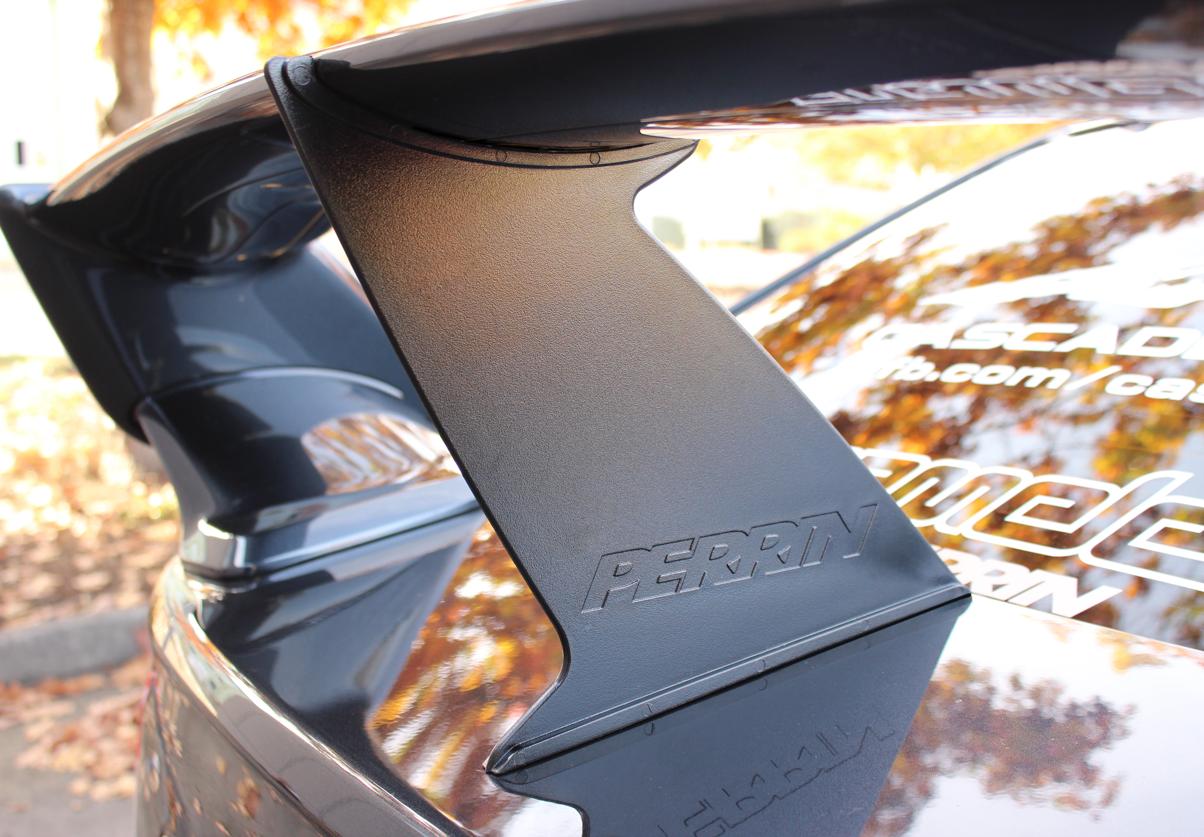 Wing stabilizer for 2015-2021 STI Sedan, enhancing aerodynamics and stability for performance driving.