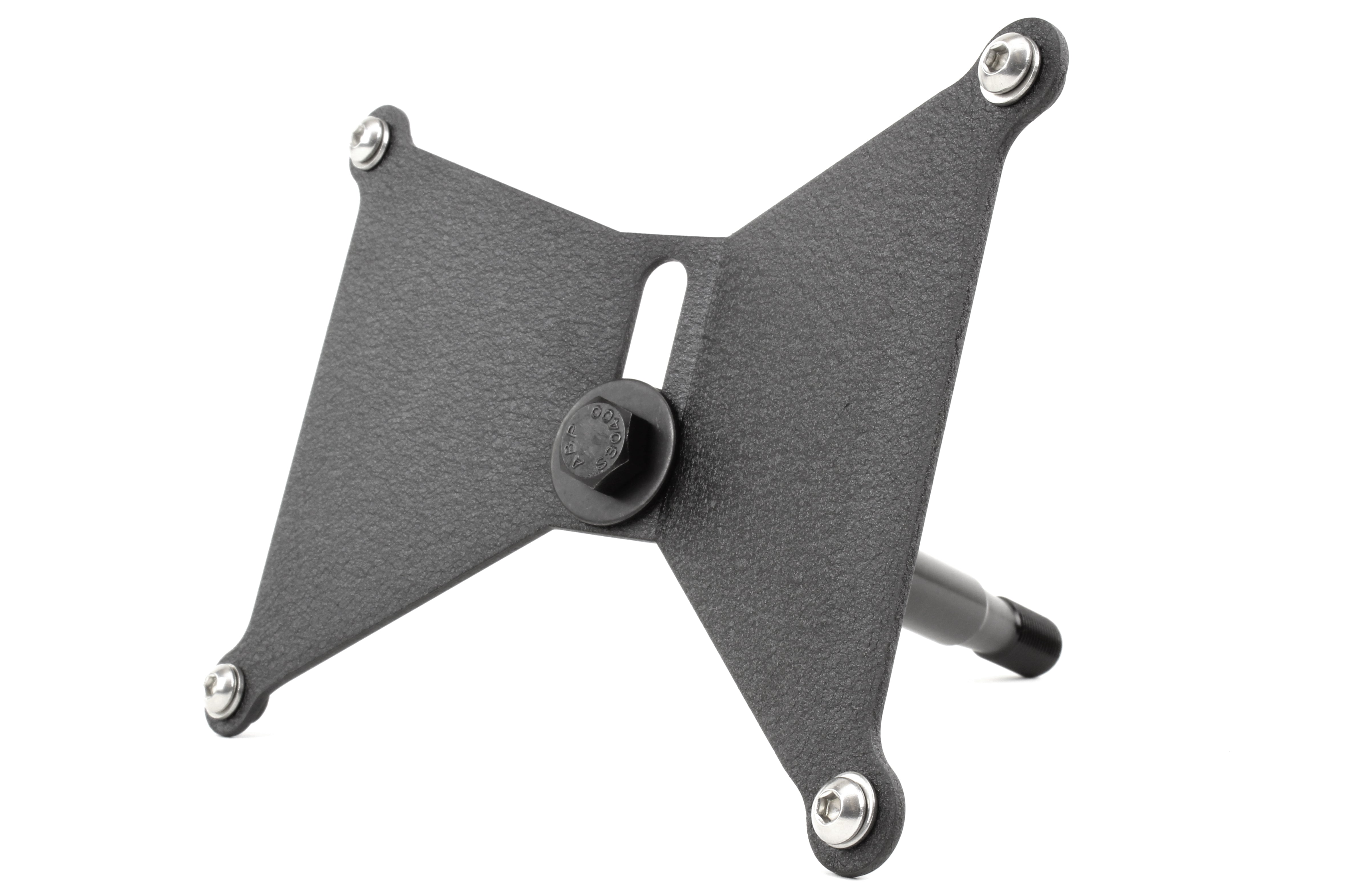 License plate relocation bracket for 2022-2025 Subaru WRX, Forester XT, Outback, Crosstrek, and Impreza models.