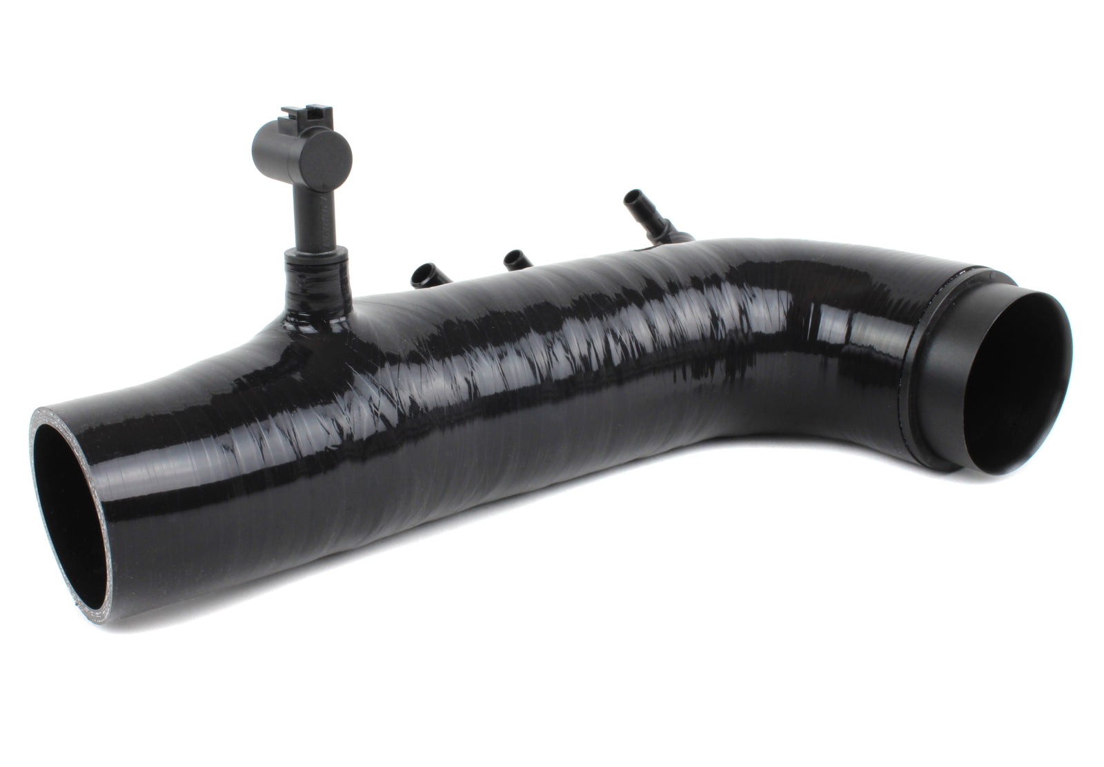Turbo inlet hose for 2008-2014 WRX, Forester XT, Outback XT, and Legacy XT, designed for enhanced airflow and performance.