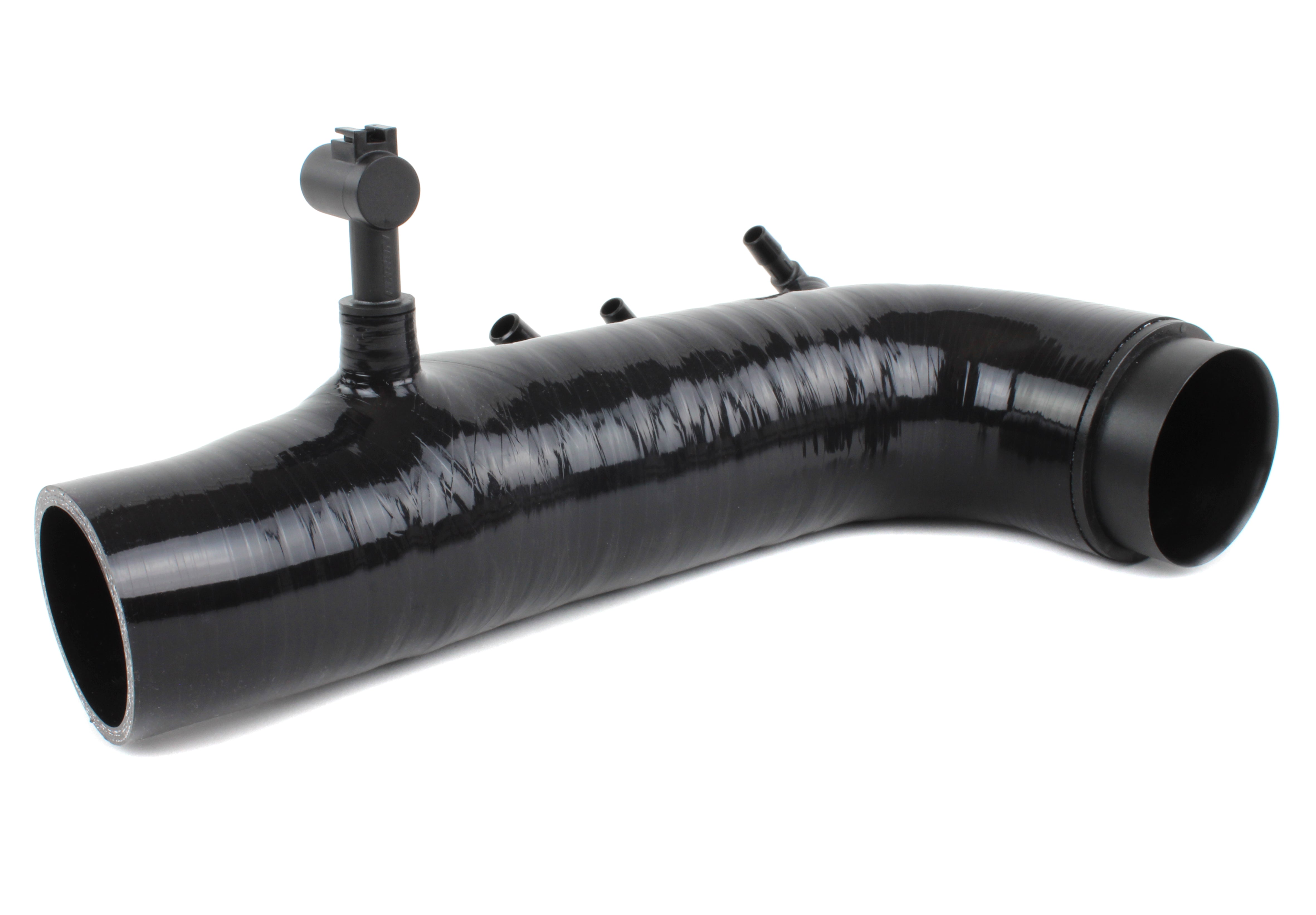 Turbo inlet hose for 2008-2014 WRX, Forester XT, Outback XT, and Legacy XT, designed for enhanced airflow and performance.