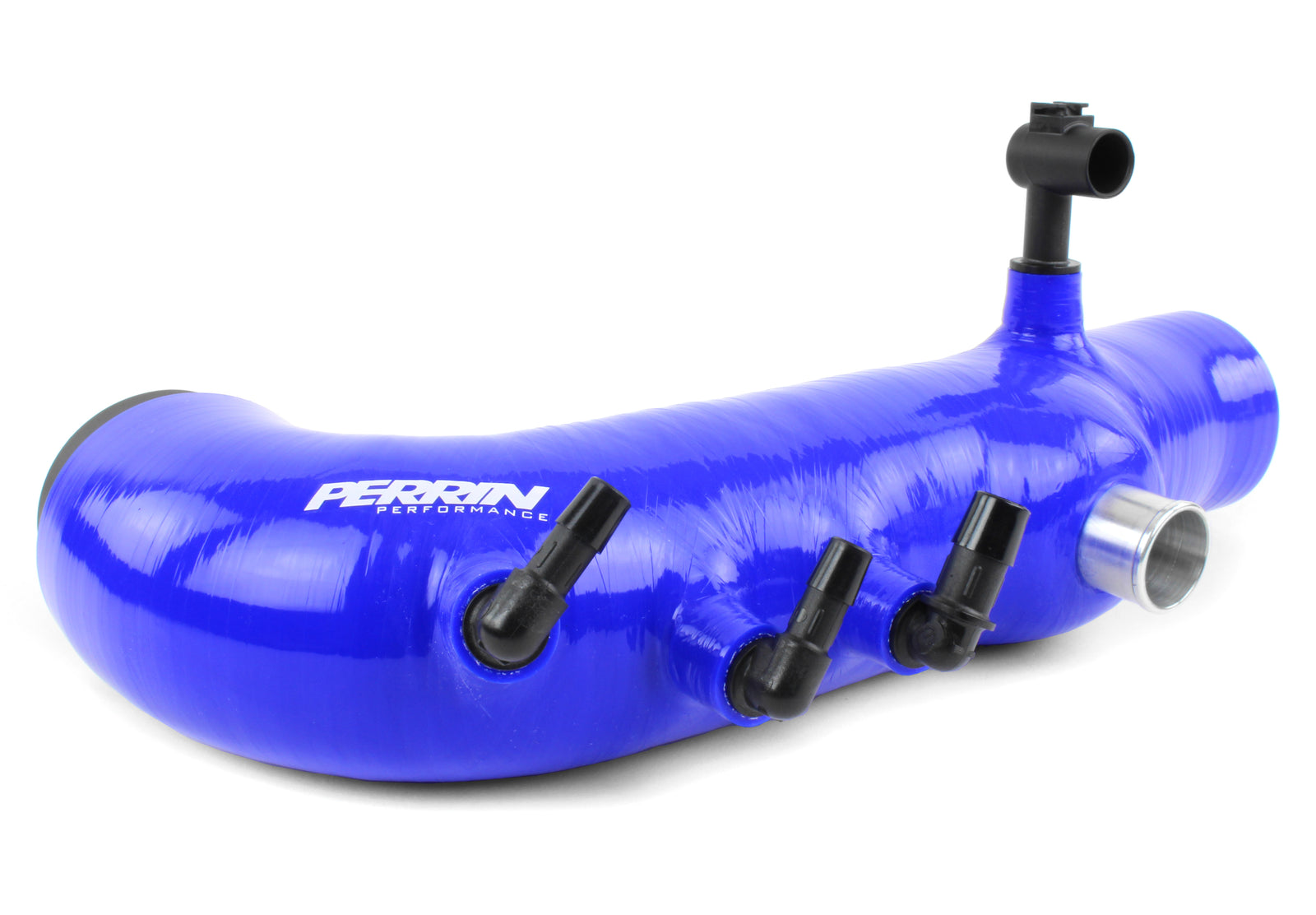 Turbo inlet hose for 2008-2014 WRX, Forester XT, Outback XT, Legacy XT, featuring a durable blue silicone design.