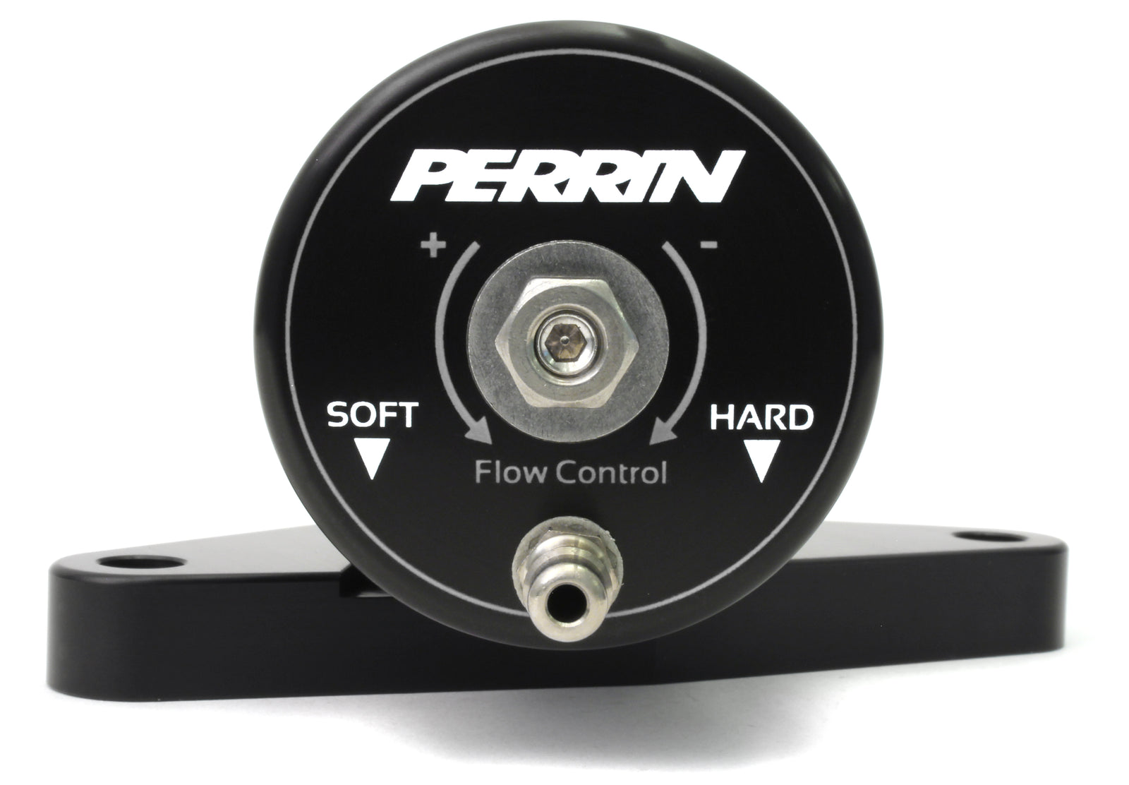 Perrin bypass valve for 2002-2007 WRX, STI, and Forester XT with adjustable flow control settings.