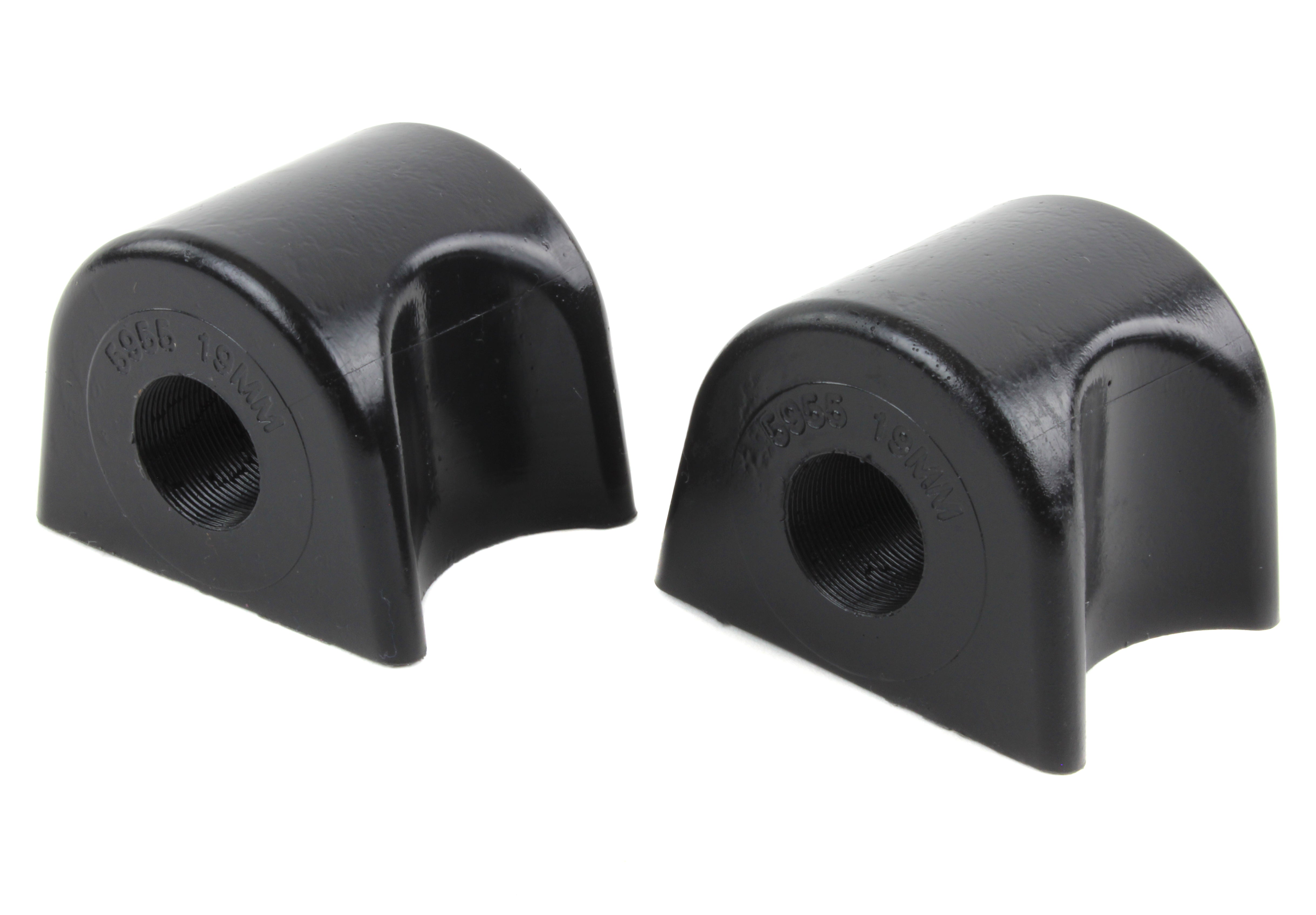 Black 19mm bushings for front swaybar, designed for 2013-2020 BRZ, FR-S, and 86 models, enhancing performance and handling.