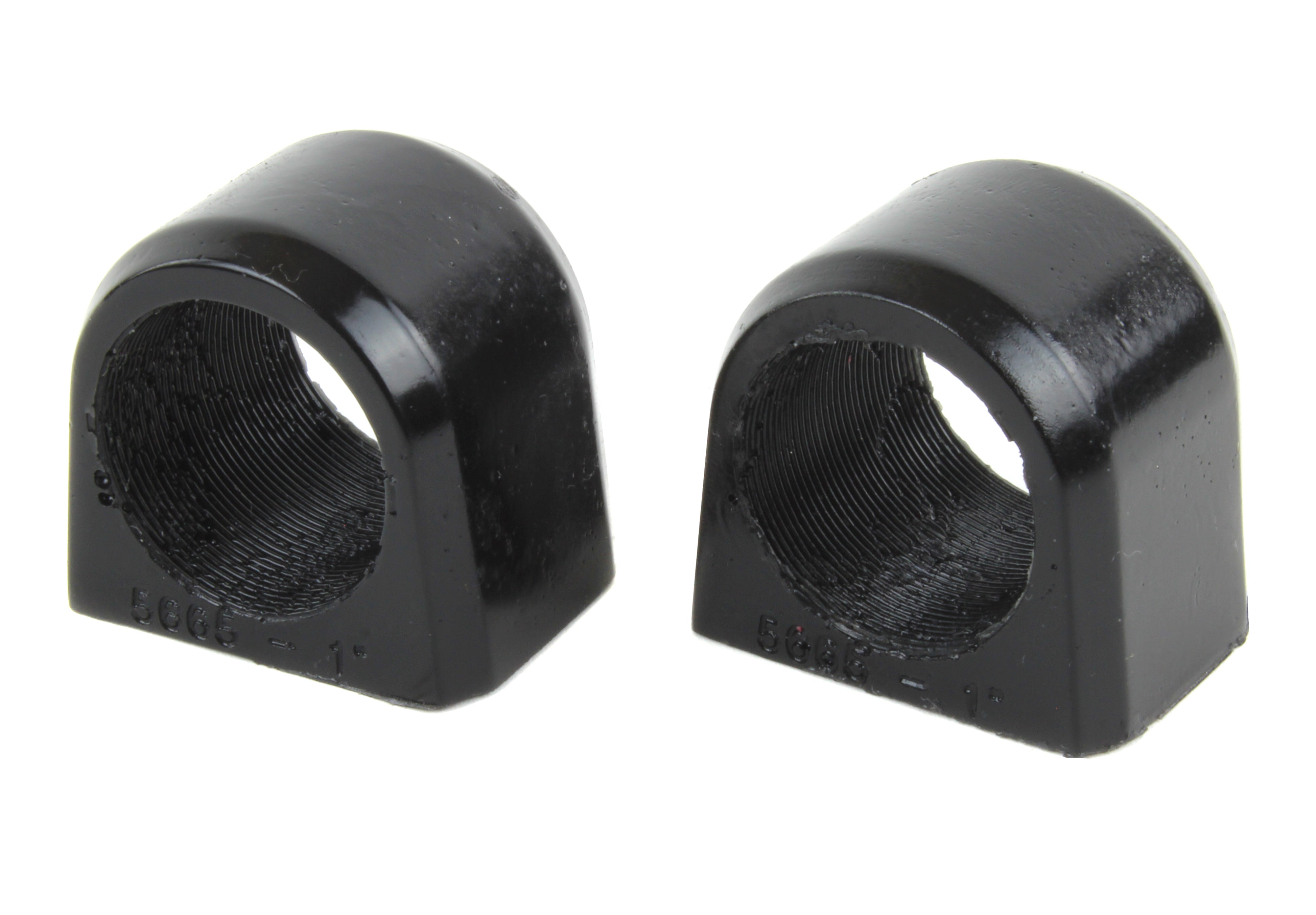 Black 25mm bushings for rear swaybar, designed for 2002-2005 Subaru WRX, enhancing performance and stability.